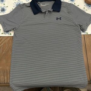 Under Armor boys short sleeve blue and white- size Med